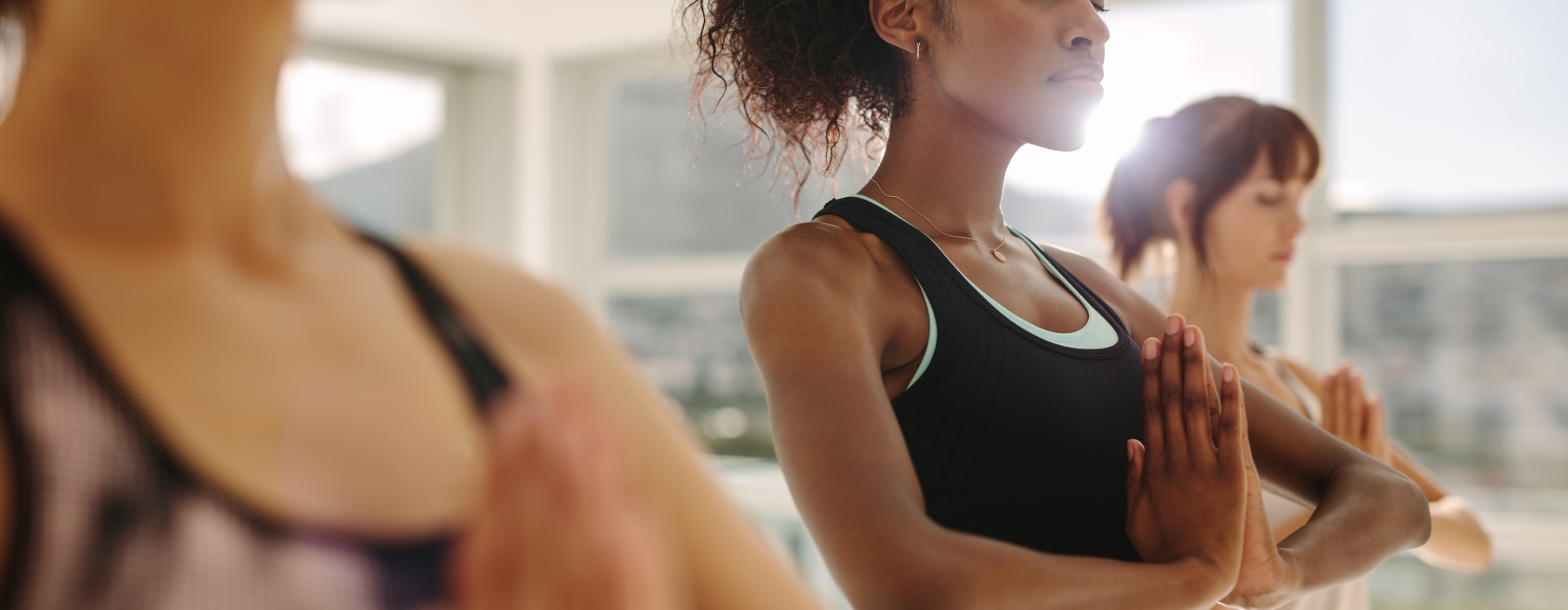 Group of women practicing yoga